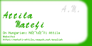 attila matefi business card